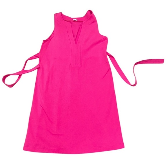 J. Crew hot pink fuchsia reversible sleeveless above knee dress belt size small - Picture 4 of 13